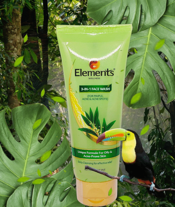 Elements 3-In-1 Face Wash 60g – Cleansing, Exfoliating & Hydrating Formula - Image 4