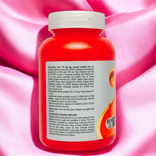 Elements Below-37 60 Capsules – Ayurvedic Support for Fever & Immunity Balance - Image 3
