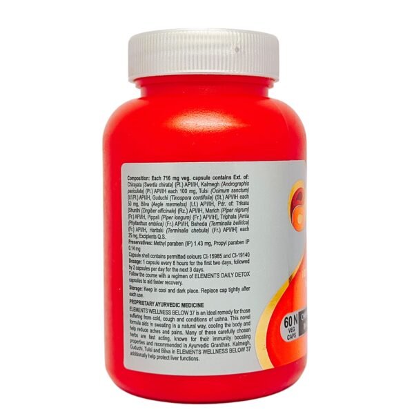 Elements Below-37 60 Capsules – Ayurvedic Support for Fever & Immunity Balance - Image 5