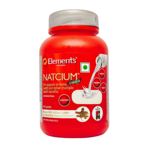 Elements Natcium 60 Caplets – Natural Calcium for Stronger Bones & Joint Health