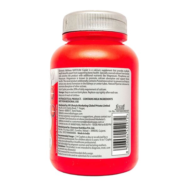 Elements Natcium 60 Caplets – Natural Calcium for Stronger Bones & Joint Health - Image 2