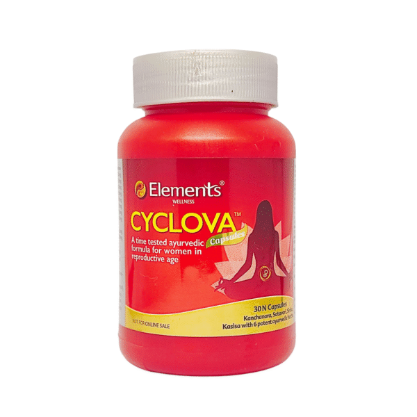 Elements Cyclova 30 Capsules – Ayurvedic Support for Menstrual Health & Hormonal Balance - Image 5