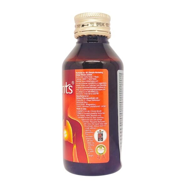 Elements Cof-Nil 100ml – Ayurvedic Cough Relief for Soothing Throat & Clear Breathing - Image 5