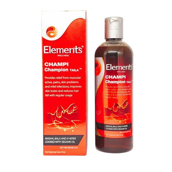 Elements CHAMPI Champion Taila 200ml – Ayurvedic Herbal Oil for Strong & Healthy Hair - Image 4