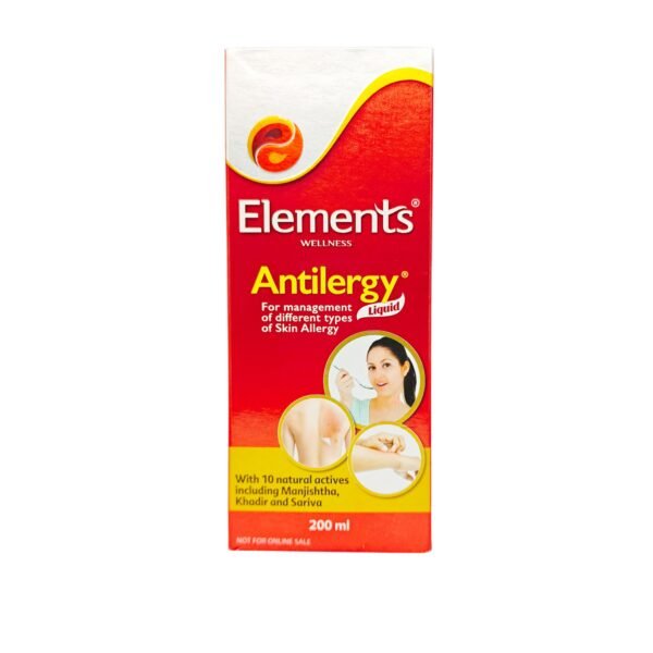 Elements Antilergy Liquid 200ml – Ayurvedic Formula for Skin Allergy Relief & Prevention - Image 3